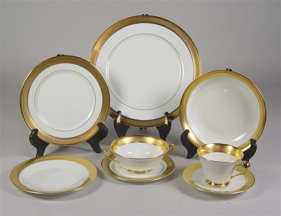 Appraisal: Lenox Tuxedo China Dinnerware Service for in the Maldon pattern