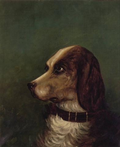 Appraisal: Manner of Sir Henry LandseerPortrait of a Hound Oil on