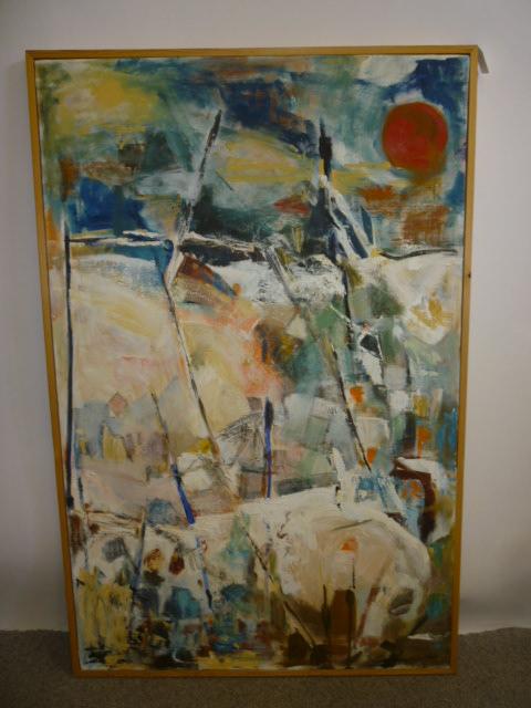 Appraisal: MONIQUE CARRUTHERS Contemporary Cataclysm acrylic on canvas signed artist label