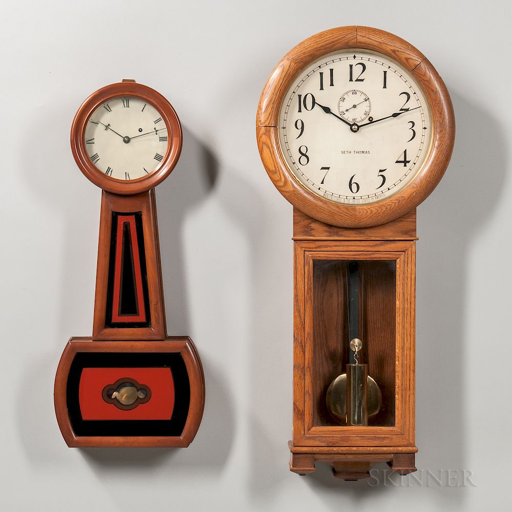 Appraisal: Seth Thomas No and a Howard No Reissue Wall Clocks