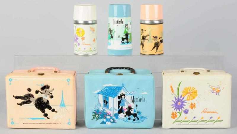 Appraisal: Lot of Vinyl Dog-Related Cutesy Lunch Boxes Made by Aladdin