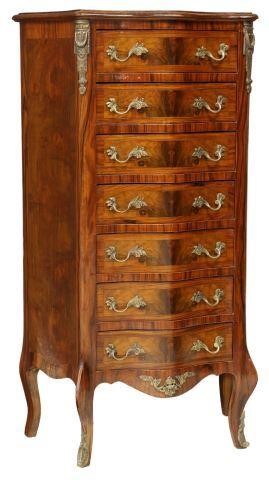 Appraisal: French Louis XV style tall chest of drawers th c