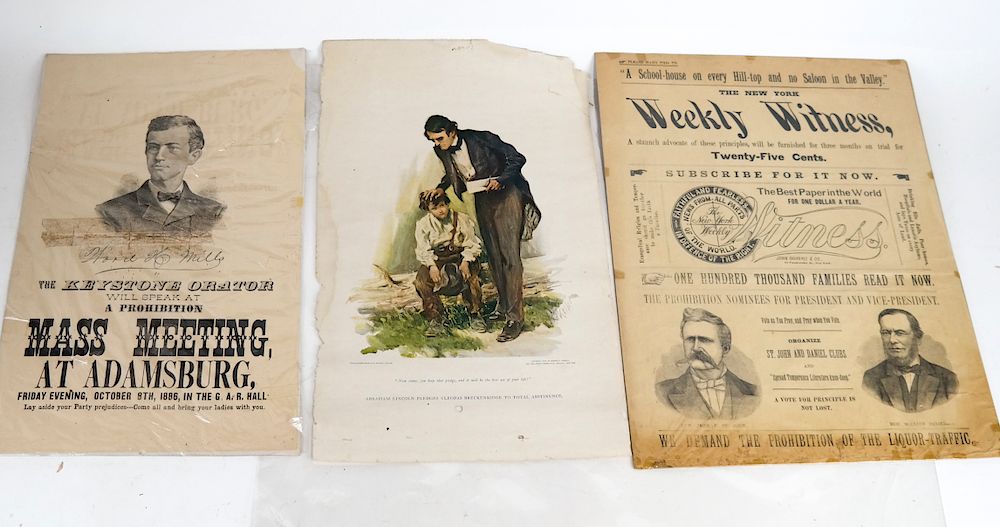 Appraisal: Suffrage Publications and Handbills Weekly Witness St John and Daniels