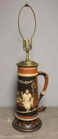 Appraisal: Metalach German Beer Stein As a Lamp A nice size