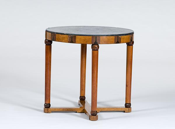 Appraisal: ART DECO CENTER TABLE Continental - with lapis blue hardstone