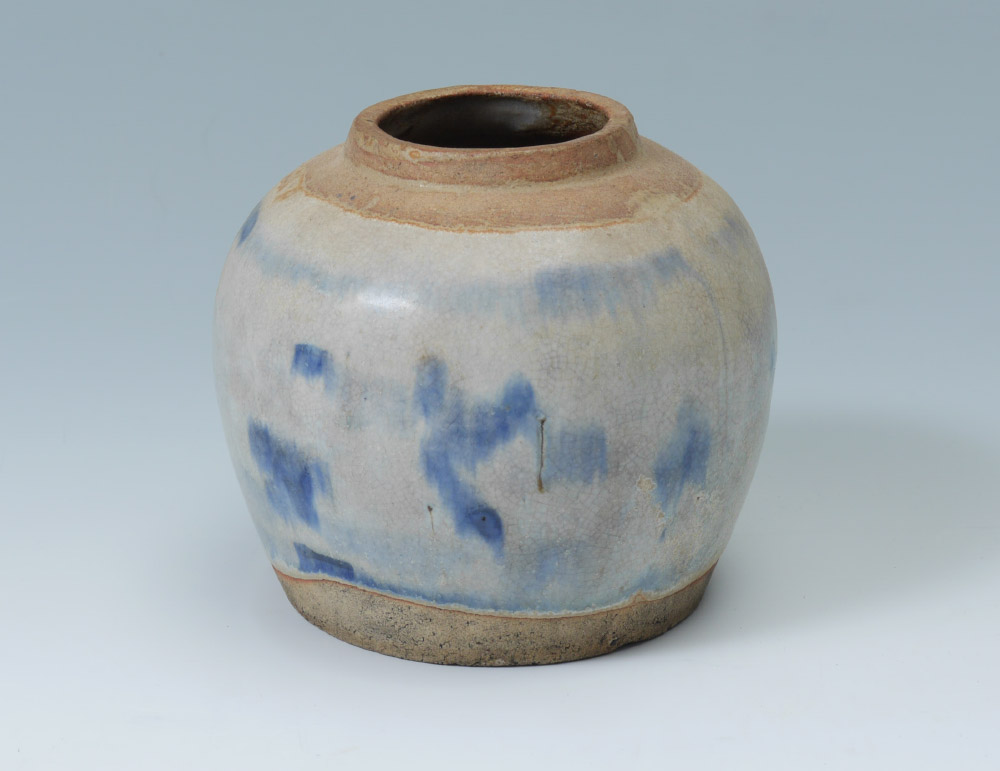 Appraisal: SMALL CHINESE BLUE WHITE GINGER JAR Body of jar with