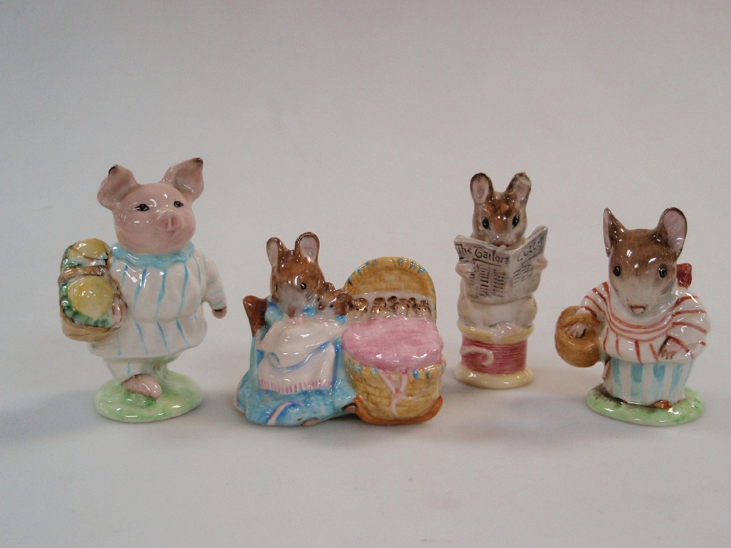 Appraisal: Four Beswick Beatrix Potter figures Tailor of Gloucester Mrs Tittle