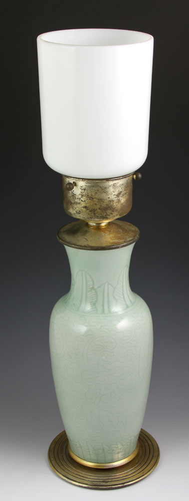 Appraisal: - Chinese Celadon Vase Celadon vase China the baluster form