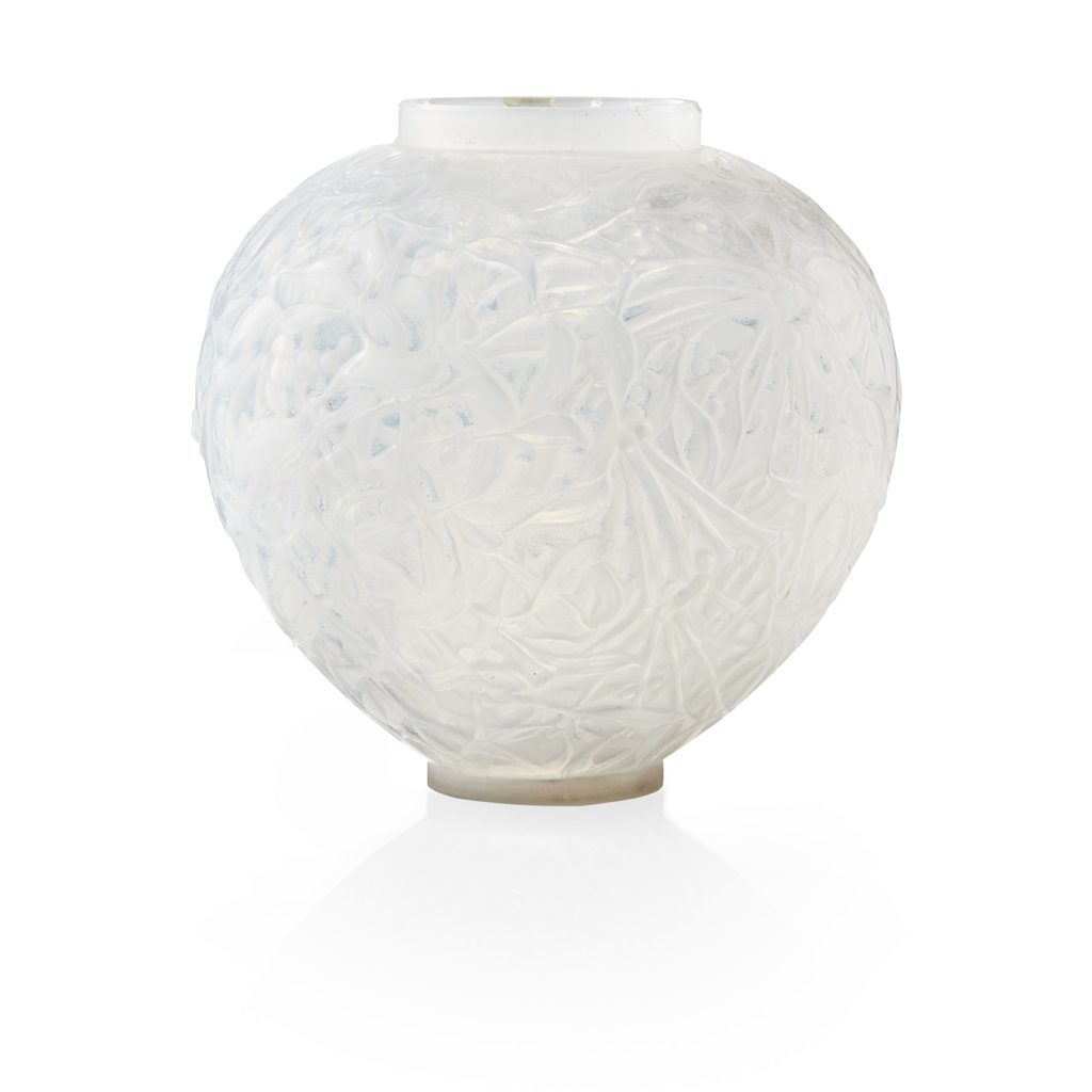 Appraisal: REN LALIQUE - 'GUI' FROSTED AND OPALESCENT GLASS VASE INTRODUCED