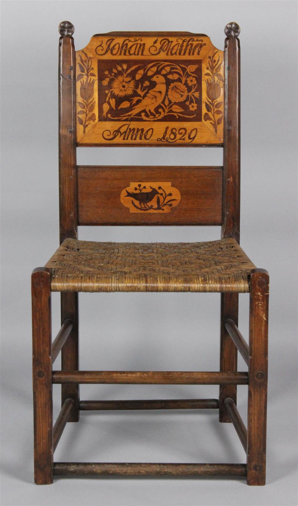 Appraisal: AMERICAN INLAID SIDE CHAIR - PENNSYLVANIA