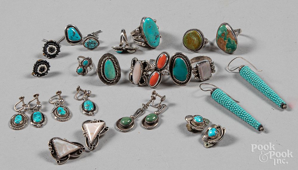 Appraisal: Group of Native American Indian jewelry Group of Native American