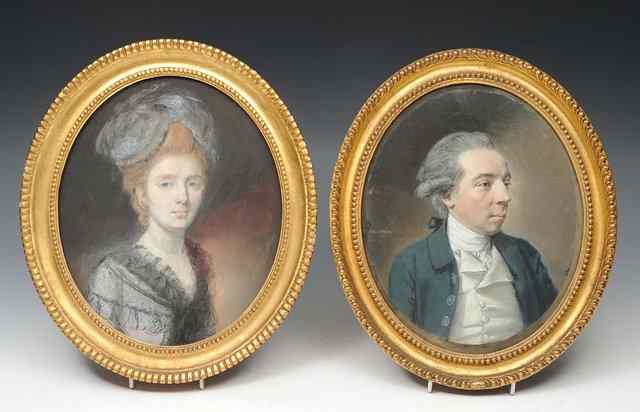 Appraisal: ATTRIBUTED TO HUGH DOUGLAS HAMILTON c - A pair of