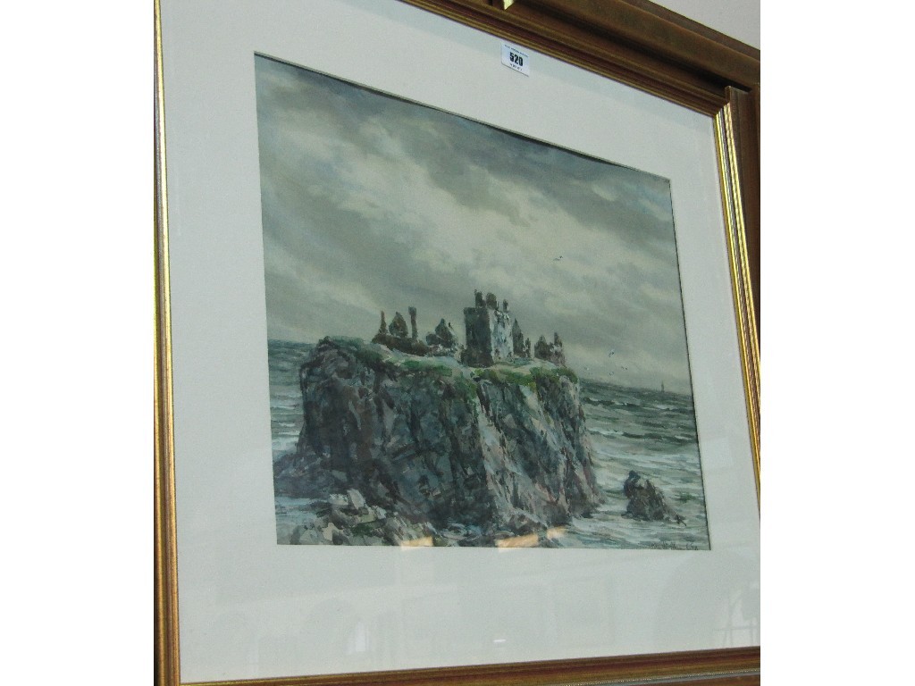 Appraisal: J HAMILTON GLASS Watercolour of a castle on a rocky