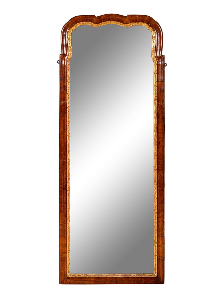 Appraisal: A George I Parcel Gilt Walnut Pier Mirror A George