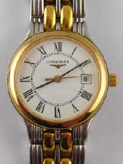 Appraisal: A steel and gold plate lady's wrist watch by Longines