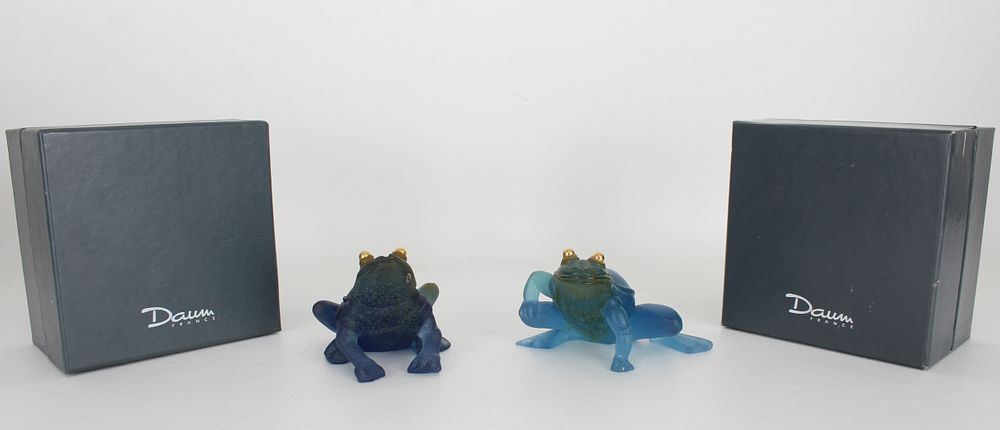 Appraisal: Daum Frogs Original Fitted Cases Daum France Frogs with the