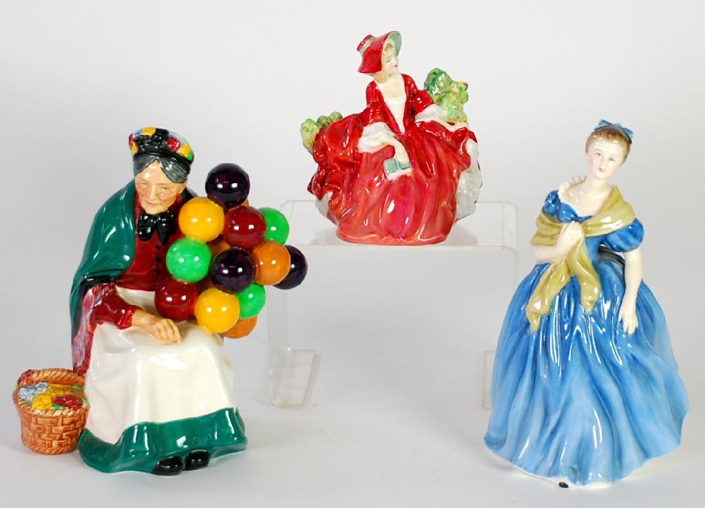 Appraisal: ROYAL DOULTON FIGURE 'The Old Balloon Seller' HN ANOTHER 'Adrienne'