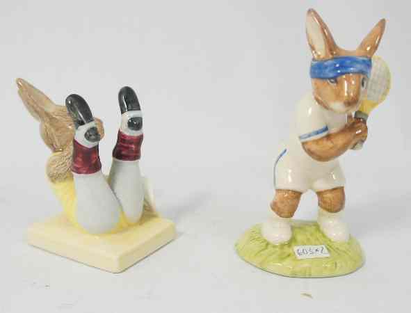 Appraisal: Royal Doulton Bunnykins Figure Ace DB and Aerobic DB both