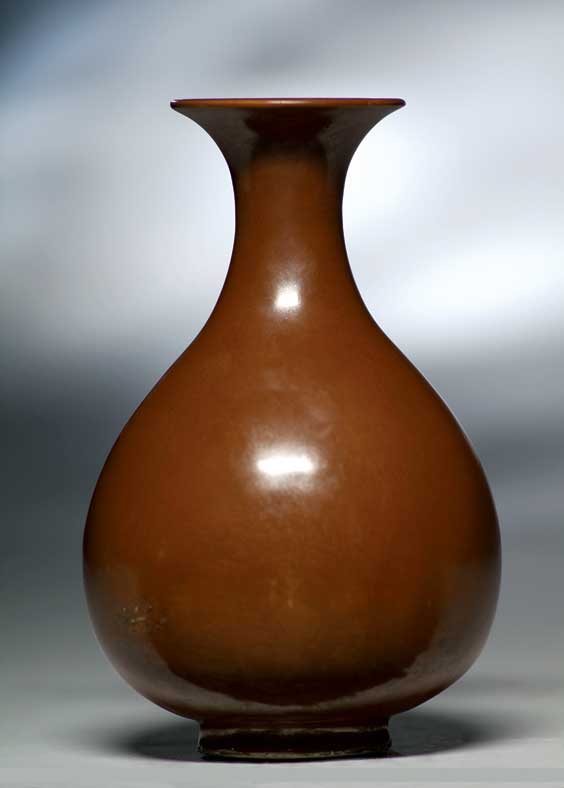 Appraisal: JIN PERSIMMON GLAZED VASE Rare Chinese Jin Dynasty persimmon glazed