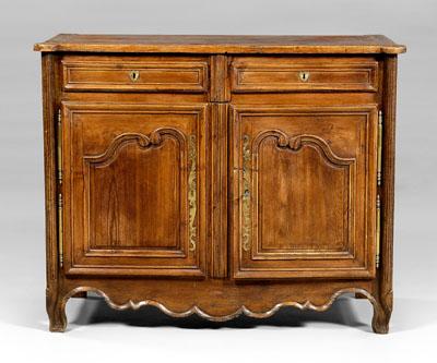 Appraisal: Provincial Louis XV pine buffet two dovetailed drawers over two