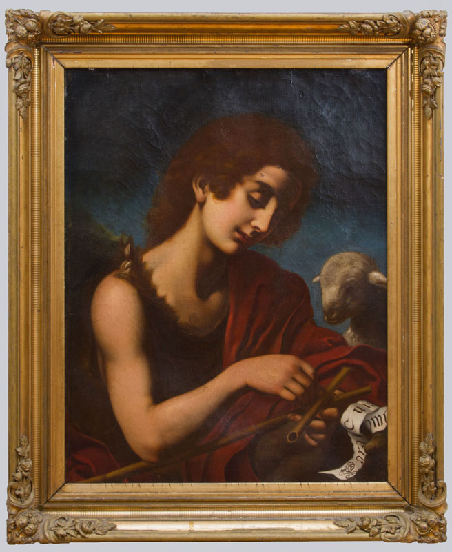 Appraisal: AFTER ONORIO MARINARI - ST JOHN THE BAPTIST WITH LAMB