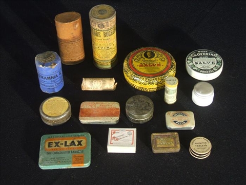 Appraisal: LOT AMERICAN PATENT MEDICINES Includes entire boxful not just examples