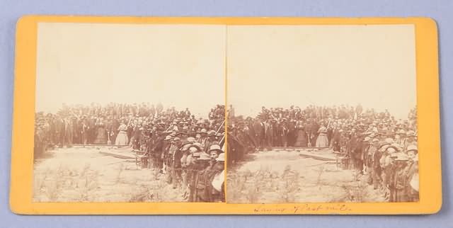 Appraisal: Stereoview of group of men and woman laying the last