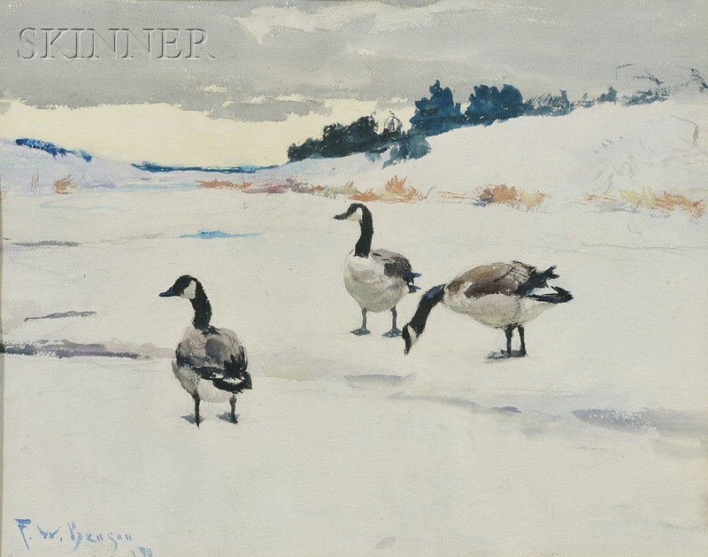 Appraisal: Frank Weston Benson American - Canada Geese in the Snow