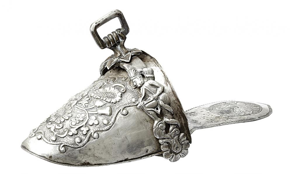 Appraisal: A RARE SPANISH COLONIAL SILVER LADIES SIDESADDLE STIRRUP SLIPPER with