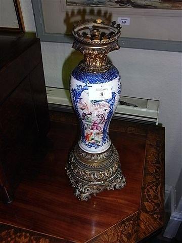 Appraisal: A CHINESE VASE converted to a table lamp with gilt