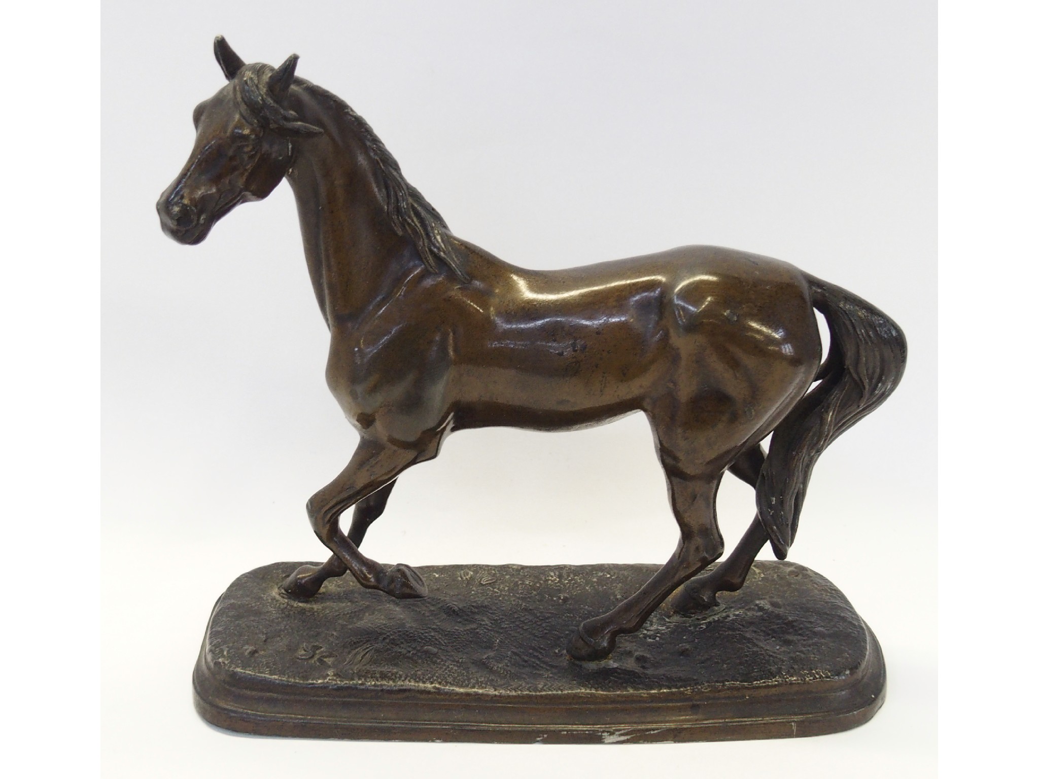 Appraisal: Cast spelter figure of a horse