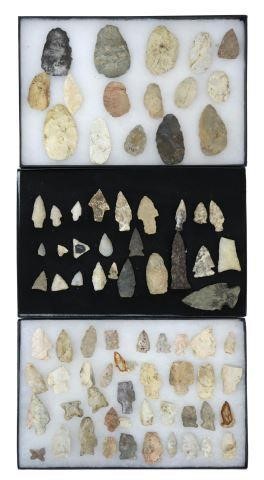 Appraisal: lot Native American artifact group from various states including arrowheads