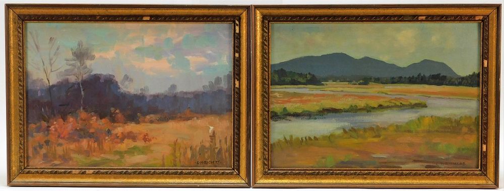 Appraisal: Charles Henry Richert Landscape Paintings Maine Massachusetts - Includes two