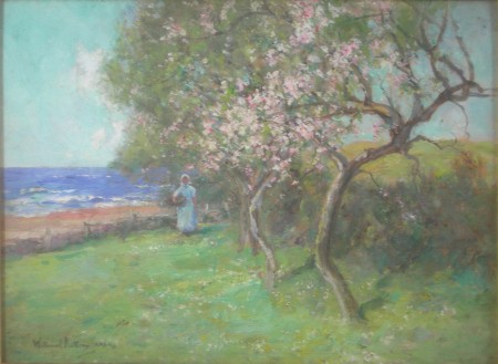 Appraisal: ALEXANDER WELLWOOD RATTRAY SCOTTISH - THE ORCHARD Signed oil on