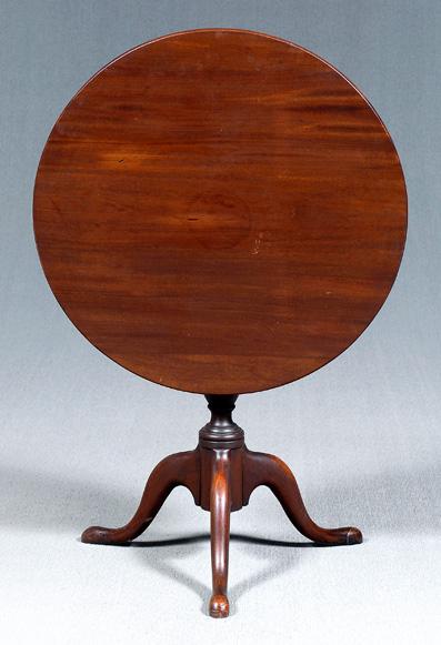 Appraisal: Chippendale style tilt-top tea table mahogany with circular top ring