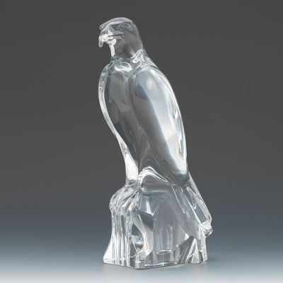 Appraisal: A Baccarat Figurine of a Falcon Large figurine of a