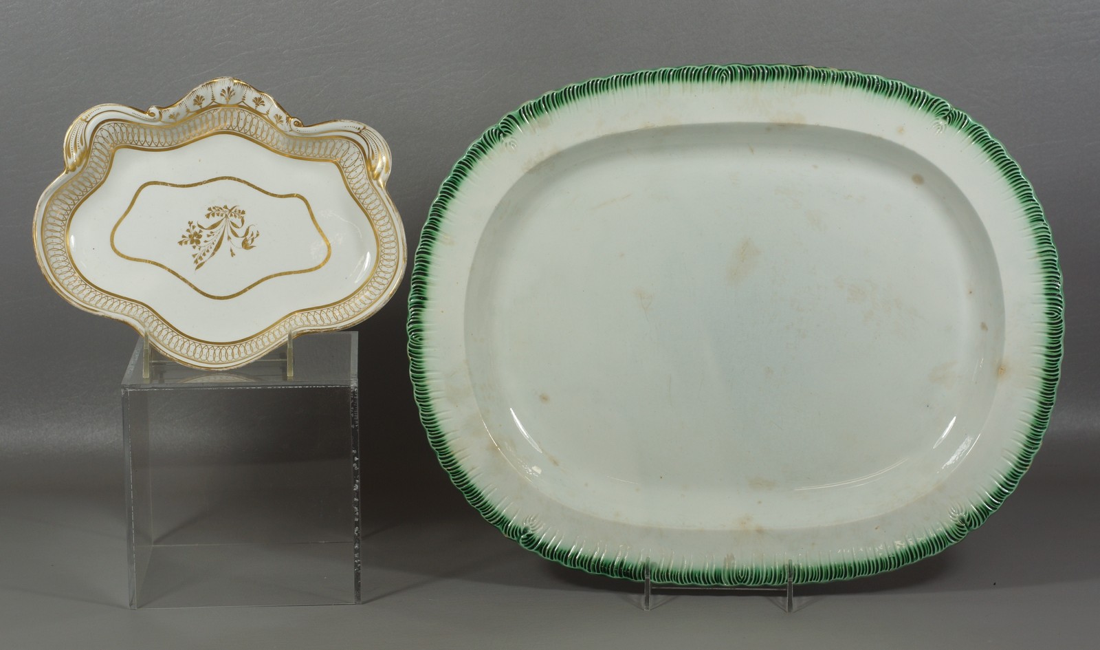 Appraisal: Pieces English pottery Leeds green feather edge platter x and