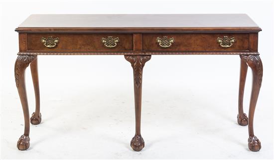 Appraisal: Sale Lot A Baker Chippendale Style Mahogany Console Table second