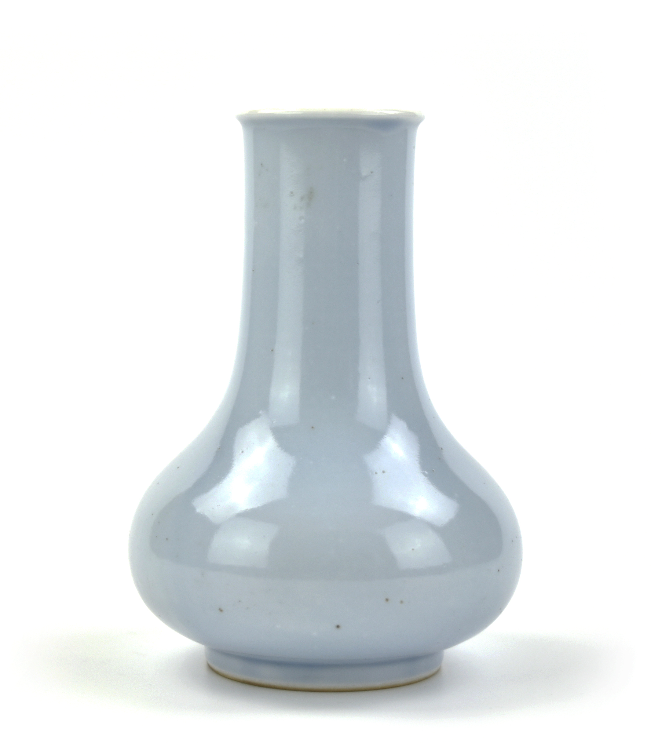 Appraisal: Chinese Kangxi mark Clair-de-lune glazed vase the compressed globular body