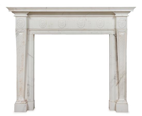 Appraisal: Sale Lot An English Marble Fireplace Surround the rectangular top