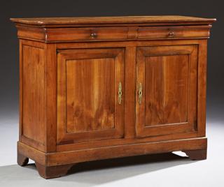 Appraisal: French Louis Philippe Carved Walnut Sideboard c the curved corner