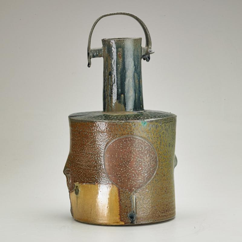 Appraisal: PAULA AND ROBERT WINOKUR Handbuilt glazed stoneware vessel Philadelphia s