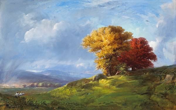 Appraisal: Robert Maione American - Two Trees Autumn signed 'R Maione'