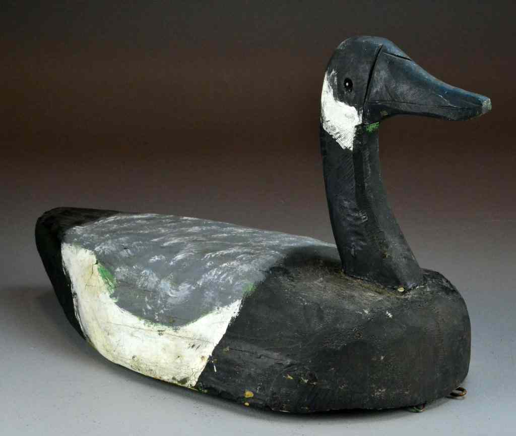 Appraisal: Carved Painted Goose Decoy - s AckermanAppears to retain glass