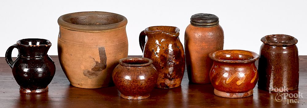 Appraisal: Group of miniature redware Group of miniature redware th c