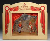 Appraisal: WOODEN PUPPET THEATER Entitled Theatre de Polichinelle it is brightly