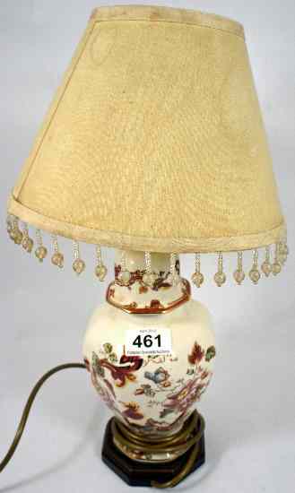 Appraisal: Masons Mandalay Red Lamp Base and Shade China Measures cm