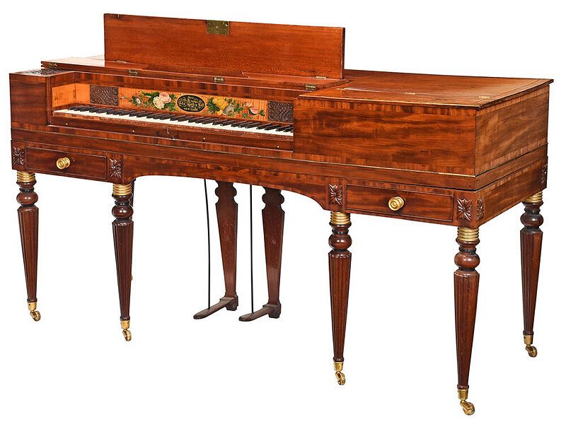 Appraisal: Fine Federal Brass Mounted Mahogany Pianoforte the works by John