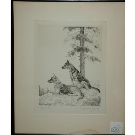 Appraisal: Marguerite Kirmse VIGILANTES Etching Estimate -