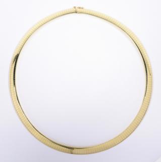 Appraisal: K Omega Collar Necklace L K yellow gold omega collar